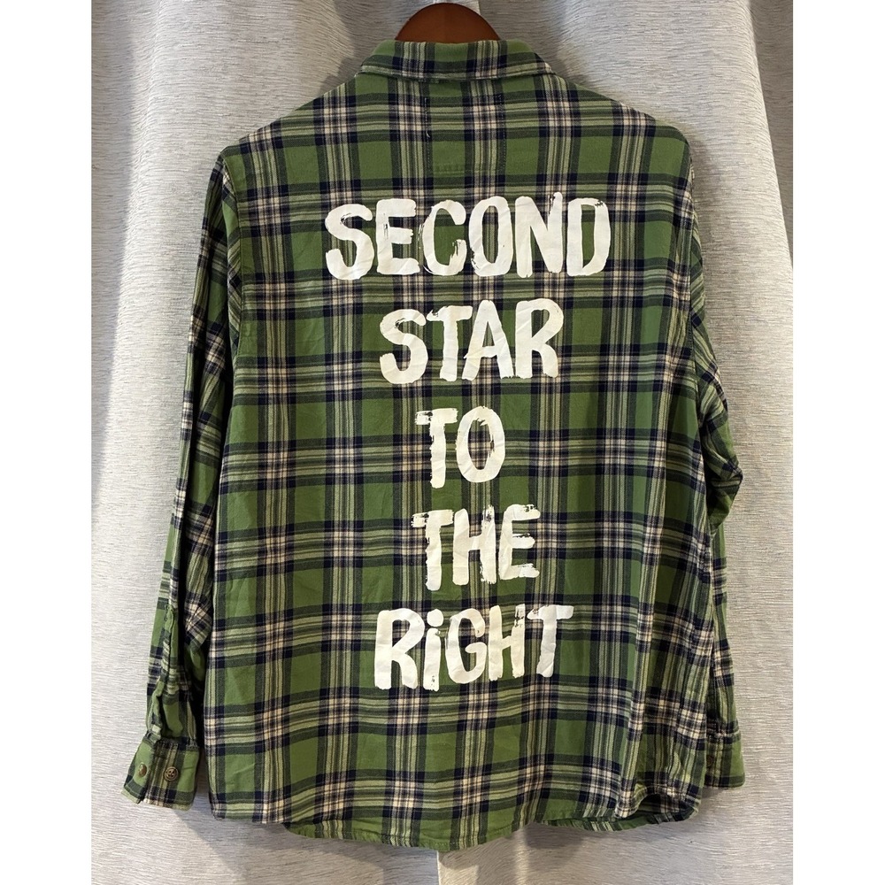 Cakeworthy Disney Peter Pan Tinkerbell Flannel Size XL Plaid
